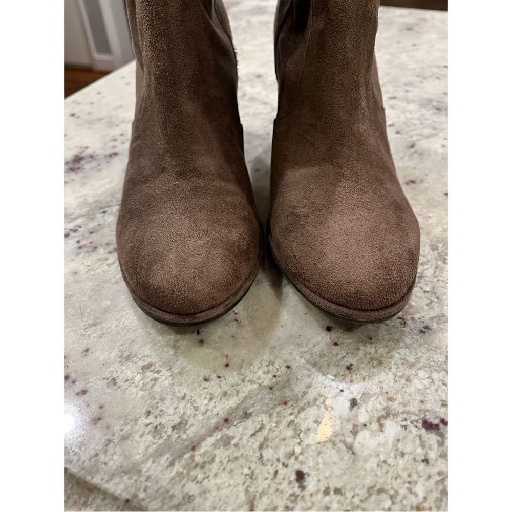 Marc Fisher Brown Faux Suede Cuff Tie Knee Boots sz 29 EUC - Picture 4 of 9